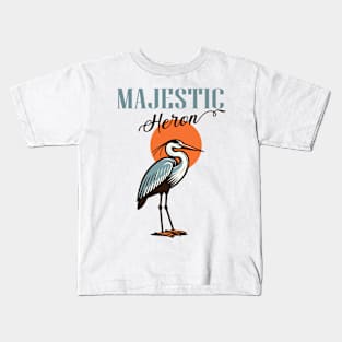 Heron bird Kids T-Shirt